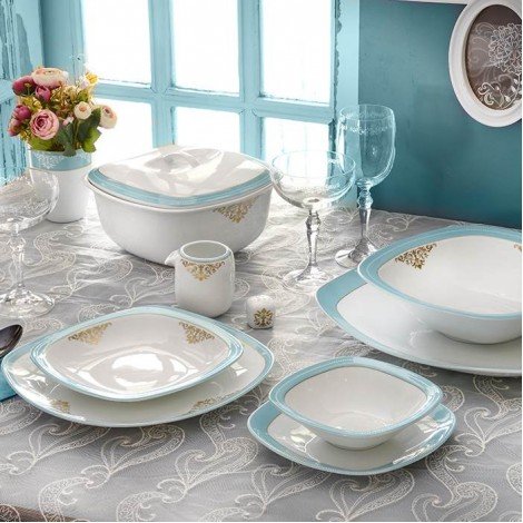zarin porclain quatro serie turquoise armitage model 98 pcs one grade Catering and catering